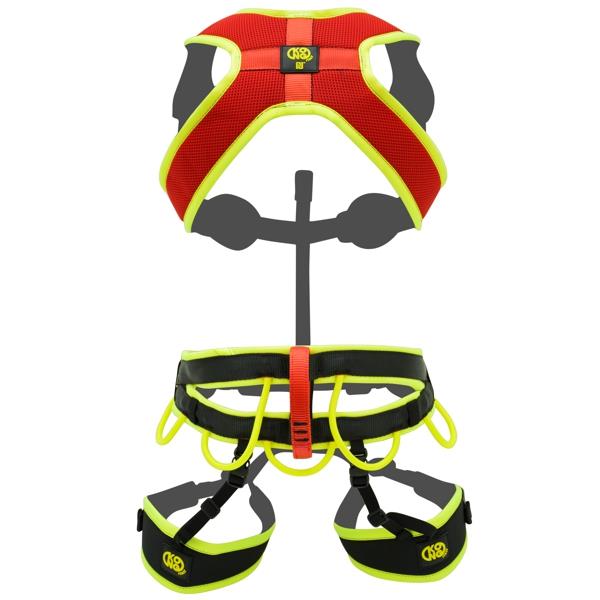 KONG Target Pro heli-rescue harness bottom view showing padded leg loops - imagen 2