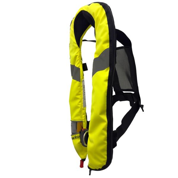 KONG Manulife 150N inflatable life vest front view showing harness attachment straps - imagen 2