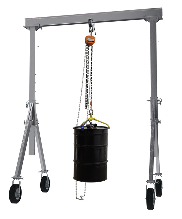 Grúas pórtico de aluminio de altura ajustable de Vestil Manufacturing Corp con ruedas neumáticas: ahora disponibles en MTN Shop US.