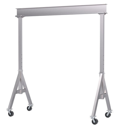 Grúas pórtico de aluminio de altura ajustable de Vestil Manufacturing Corp con ruedas de bloqueo total: ahora disponibles en MTN Shop US.