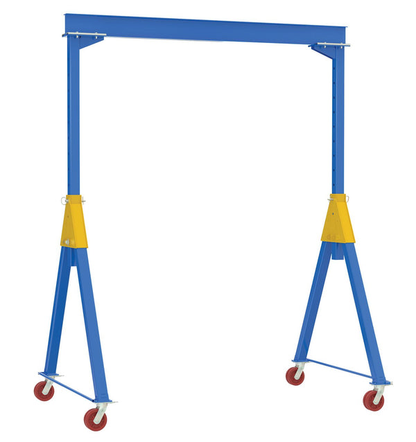 Grúas pórtico de acero ajustables de Vestil Manufacturing Corp con ruedas con ranura en V - Desmontables– – Ahora disponibles en MTN Shop US.
