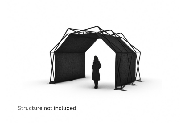 Konligo 3D rendering of Arko470 black inner membrane with human scale reference, now available on MTN SHOP US.