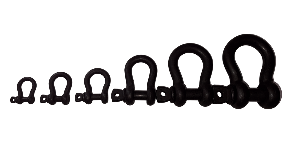 Green Pin Theatre Shackle SC full size range lineup, all sizes matte black - imagen 30