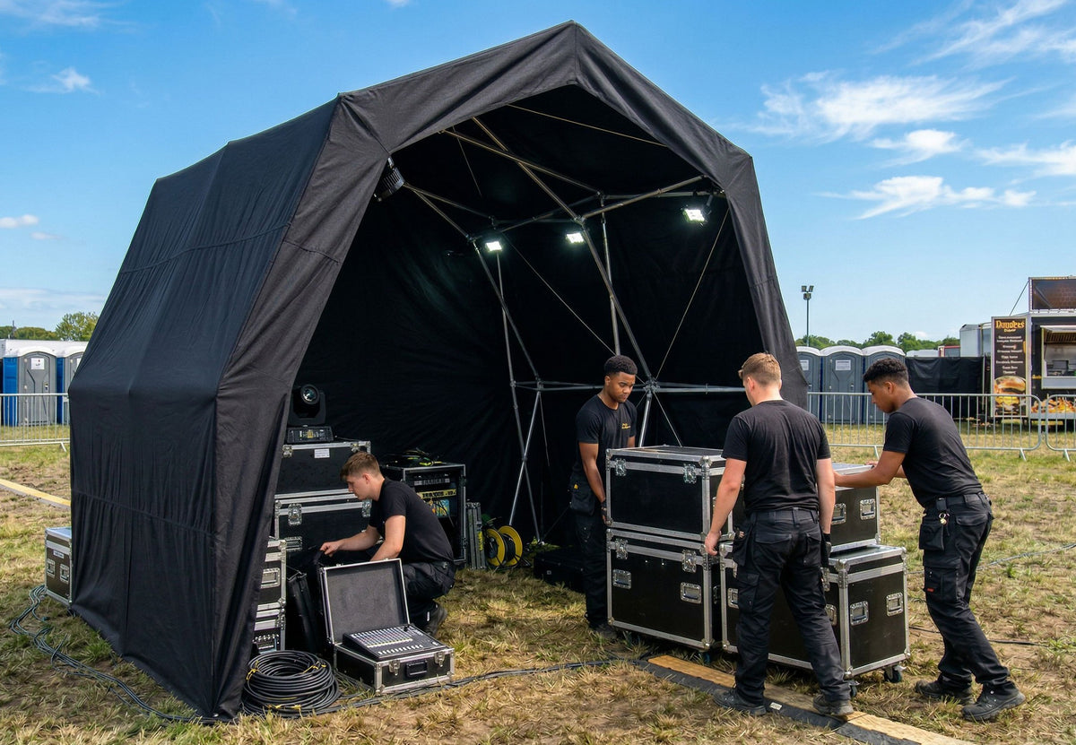 Konligo heavy duty arch tent open at full height showing 10.5 ft entrance for outdoor events - imagen 4