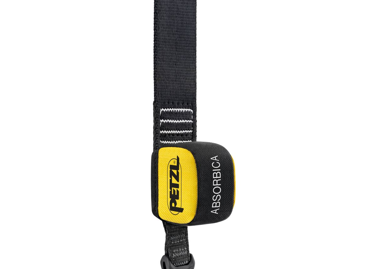 Petzl ABSORBICA - I Vario Lanyard – El Petzl ABSORBICA-I VARIO es un elemento de amarre simple regulable con amortiguador de energía compacto integrado diseñado para la progresión sobre una línea de vida horizontal (cuerda o cable) o sobre una plataforma elevada, sin pasar anclajes intermedios. Compra ahora. – Ahora disponible en MTN Shop US. - imagen 2