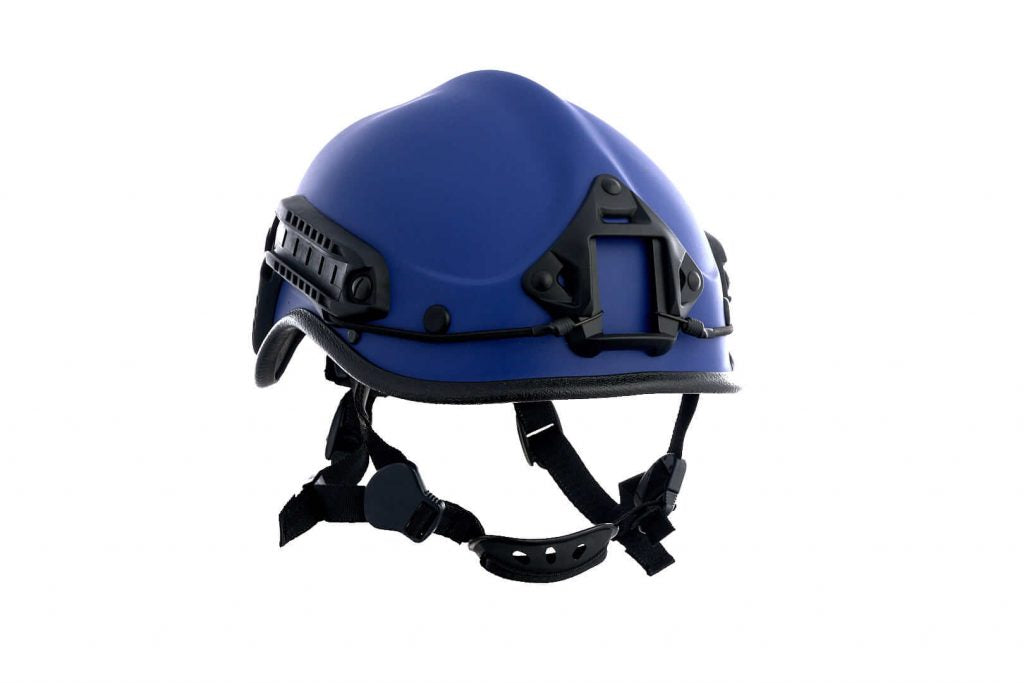 PMI R6L Patroller rescue helmet in blue with Picatinny rails - imagen 4