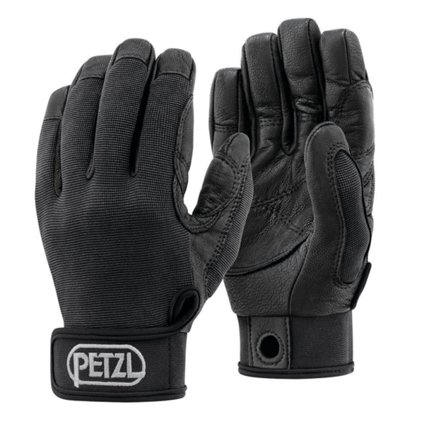 Guantes de escalada negros con logo Petzl