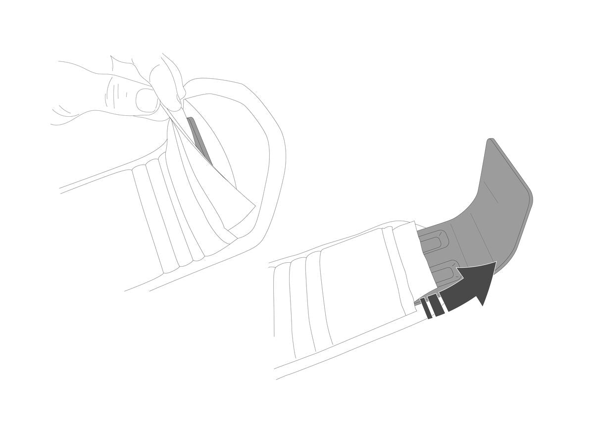 Petzl PODIUM, technical drawing of T-BAR attachment to the shackles. - imagen 5
