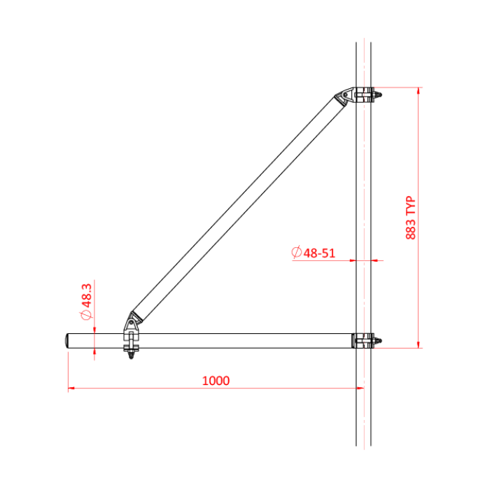 Brazos reforzados de aluminio Doughty - imagen 2