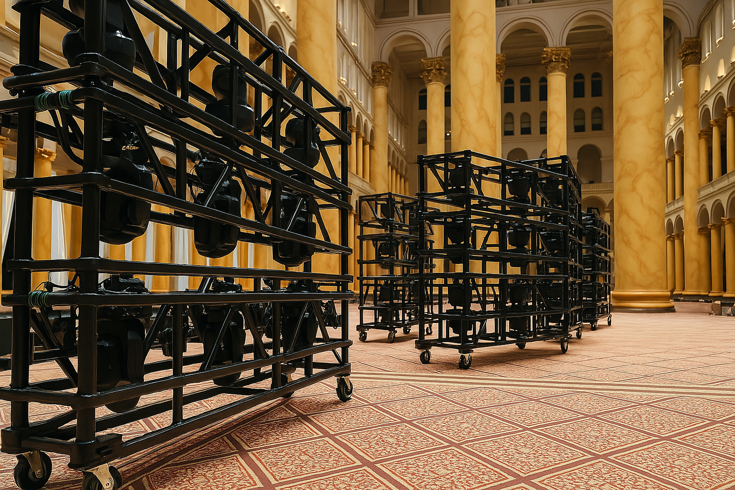 Indoors event showcasing Tyler Truss Systems TMAX truss – Shop now at MTNShop US
