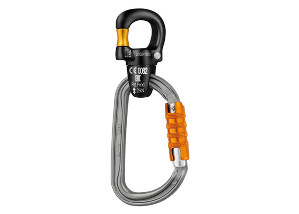 Petzl Microswivel Connector (Tactical) – The compact, openable MICRO SWIVEL is designed for attachment to a locking carabiner. – Now available at MTN Shop US.