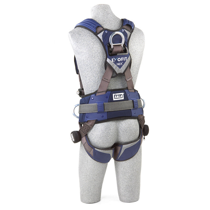 3M™ DBI-SALA® ExoFit NEX™ Construction Style Positioning/Climbing Harness - Rear View with Stand-up Lightweight Aluminum Back D-ring - imagen 2