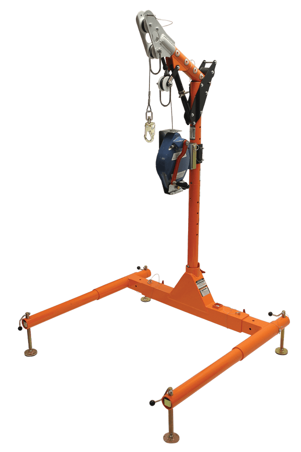 Sistema de pescante para espacios confinados de 5 piezas con brazo pescante desplazado de 12" a 29" y SRL-R