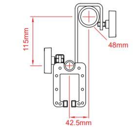 Doughty Theatre Curtain Track (Six Track) Barrel Bracket Spec