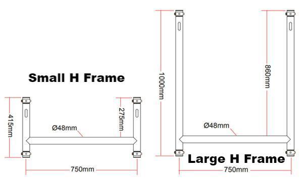 Doughty H Frame Assembly Dimensions - MTN SHOP