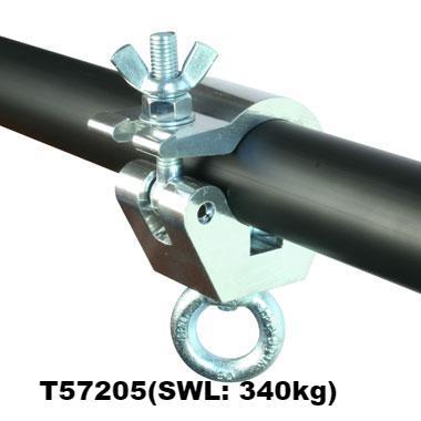 Abrazadera de ojo Doughty de 1,9''-2'' de diámetro (SWL: 750 lbs; plateada) - MTN Shop