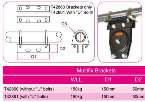 Doughty Multifix Pulley Bracket (With/without U bolt) is offered by MTN Shop