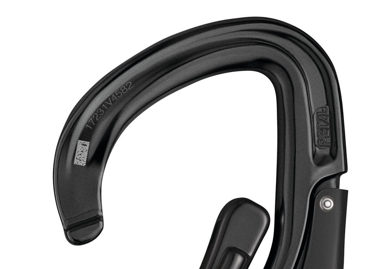 Petzl EASYHOOK OPEN Conector con compuerta (negro) - Sistema de bloqueo de llave - imagen 3
