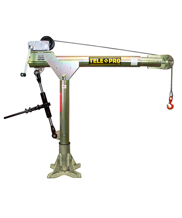 OZ Lifting Tele-Pro Davit Crane– The Tele-Pro Davit Crane from OZ Lifting features a patented telescopic booming adjustment that can extend and retract while under load. The telescoping boom can be adjusted using the winch handle or a drill drive adapter. The crane is supplied with either a manual winch, AC winch or DC winch and is available with lifting capacities of 500lbs, 1200lbs or 2500lbs. – Now available at MTN Shop US.