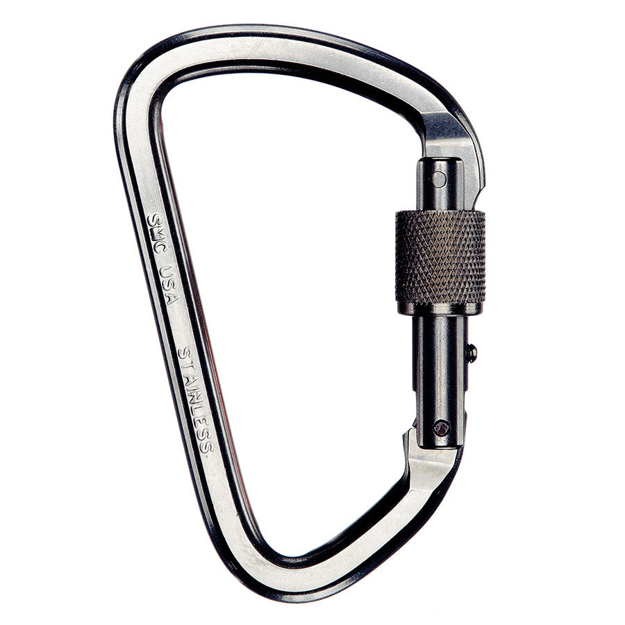 Mosquetón de bloqueo de acero inoxidable PMI SMC Lite: los mosquetones de bloqueo de acero inoxidable SMC Lite son compactos, livianos y los profesionales de rescate en espeleología y montañismo los utilizan con frecuencia. Puerta con cerradura de tornillo: ahora disponible en MTN Shop US. - imagen 2