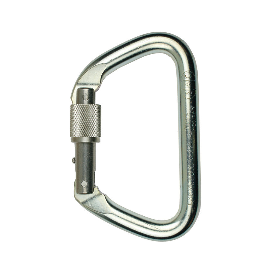 Mosquetón de acero D grande con bloqueo PMI SMC – NFPA– El mosquetón de acero D grande con bloqueo SMC – NFPA es ideal para que lo utilicen profesionales de bomberos y rescate. Acabado recubierto de zinc ideal para uso táctico. Opción de acero inoxidable disponible: ahora disponible en MTN Shop US. - imagen 5