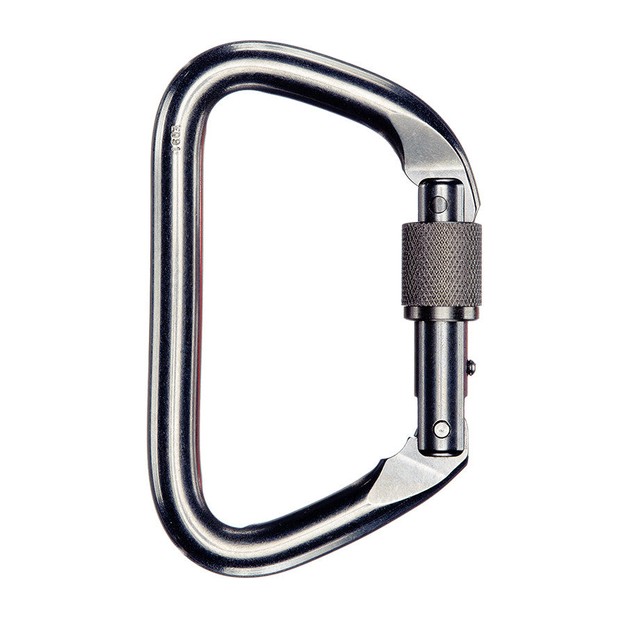 Mosquetón de acero inoxidable con bloqueo grande D PMI SMC: los mosquetones de acero inoxidable con bloqueo grande D de SMC son ideales para profesionales de rescate. Se adapta fácilmente a los rieles de la caja de arena; Acabado en acero inoxidable o revestimiento negro: ahora disponible en MTN Shop US. - imagen 2
