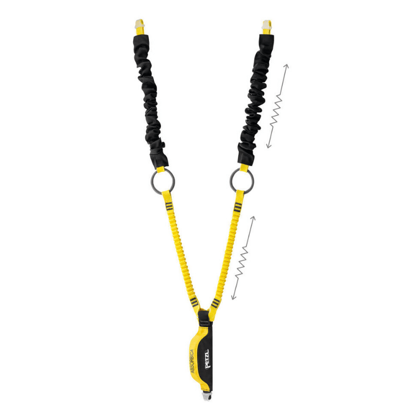 Petzl ABSORBICA-Y TIE-BACK Lanyard - Rear View