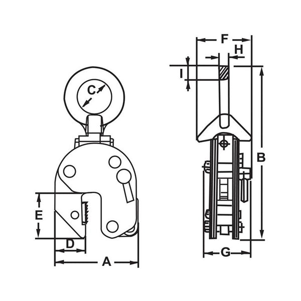Camlok™ CY Hinged Universal Plate Clamp– For lifting longer plates with two leg chain slings, turn to Camlok’s CY Hinged Universal Plate Clamp. These plate clamps can be used on materials up to a surface hardness of 300 Brinell (32HRc). Because of a swiveling hook ring feature, the CY Hinged Plate Clamp can be fitted to a steel plate in any position. – Now available at MTN Shop US.