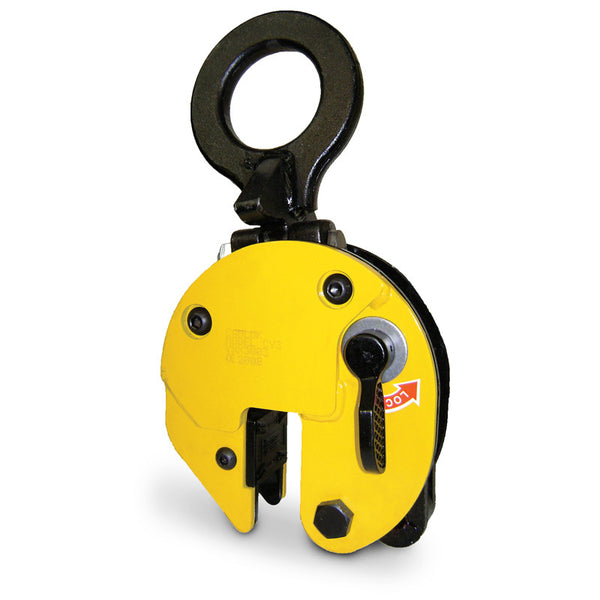 Camlok™ CY Hinged Universal Plate Clamp– For lifting longer plates with two leg chain slings, turn to Camlok’s CY Hinged Universal Plate Clamp. These plate clamps can be used on materials up to a surface hardness of 300 Brinell (32HRc). Because of a swiveling hook ring feature, the CY Hinged Plate Clamp can be fitted to a steel plate in any position. – Now available at MTN Shop US.