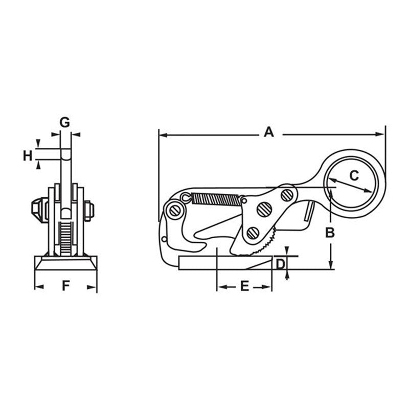 Abrazadera para placa Camlok™ THS: las abrazaderas para placa Camlok THS de CM se pueden usar con eslingas de una o dos patas con un ángulo máximo de 60°. Estas abrazaderas están diseñadas para usarse en placas de acero estructural con una dureza superficial de hasta 300 Brinell (32HRc), siempre que la placa pueda soportar las fuerzas impuestas. Confíe en la marca Camlok para manipular sus materiales de forma segura y confiable en todo momento. – Ahora disponible en MTN Shop US. - imagen 2