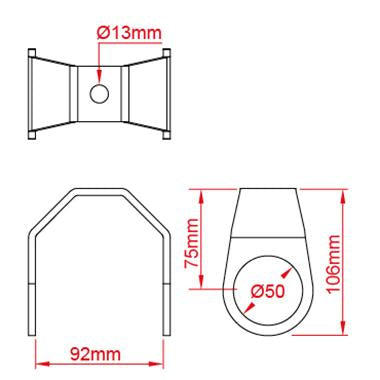Doughty Grid Hanger - Fits ⌀2'' Pipe/Barrel