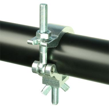 La abrazadera de gancho Doughty Slim Mammoth (aluminio) se adapta a tubos de 60-63 mm de diámetro. Suministrado por MTN Shop UE