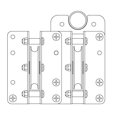 Theatre Curtain Track (Six Track) Twin Head Pulley