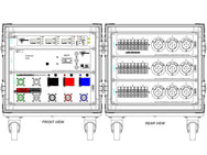 Motion Labs rolling rack PDU with front power meter, 5 wire cam input and thru, and breakered outputs in a shock-mounted ATA case - imagen 4