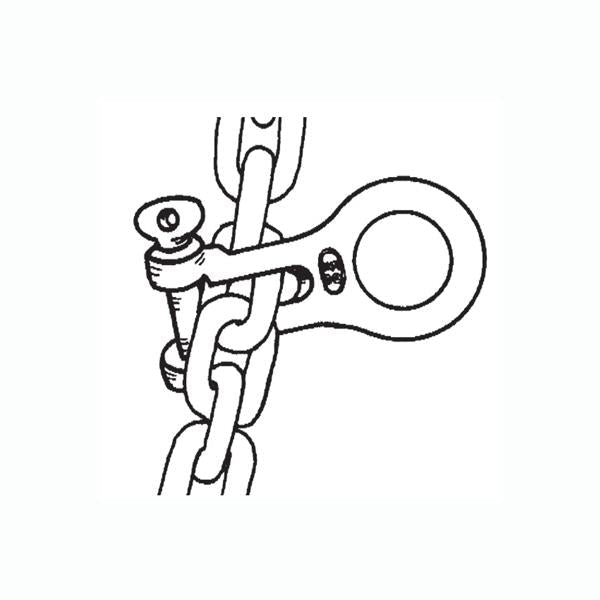 KONG Chain Gripper connected to anchor chain link diagram - imagen 5