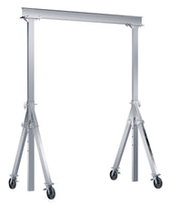 Grúas pórtico de aluminio de altura ajustable de Vestil Manufacturing Corp con ruedas con ranura en V: ahora disponibles en MTN Shop US.