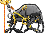 Petzl SEQUOIA PLUS harness set up for SRS climbing with rope, bridge and knee ascender connection - imagen 4
