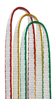 Arnés ligero Petzl St'Anneau fabricado con polietileno de alto módulo y cinta de nailon. Disponible en tres longitudes codificadas por colores (24 cm, 60 cm y 120 cm) para una fácil identificación. Altamente resistente a la abrasión con una fuerza de rotura de 22 kN. Ideal para accesos verticales y aplicaciones de seguridad.