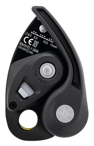 Back of the yellow Petzl GRIGRI + belay device showing markings and handle - imagen 2