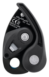 Back of the blue Petzl GRIGRI + belay device showing markings and handle - imagen 6