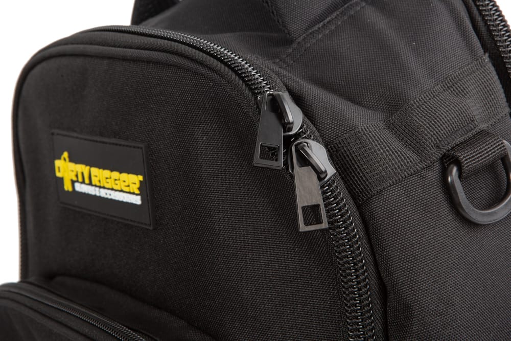 Mochila para técnicos de Dirty Rigger: la bolsa para equipos Dirty Rigger tiene 12 litros de espacio para herramientas, tabletas y más. Esta bolsa de herramientas acolchada con correa para el hombro es ideal para aparejadores, uso en construcción y más. – Ahora disponible en MTN Shop US. - imagen 6