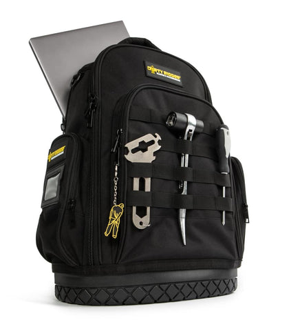 Dirty Rigger Technicians Backpack– The Dirty Rigger Gear Bag has 12 liters of space for tools, tablets, and more. This padded tool bag with shoulder strap is ideal for riggers, construction use, and more. – Now available at MTN Shop US.