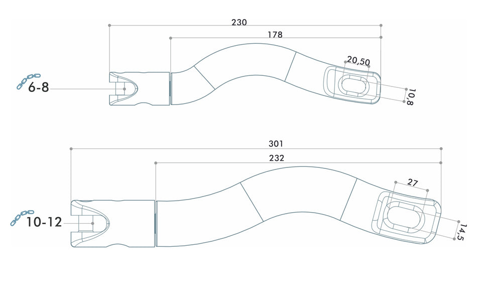 Kong Moorena anchor connector available in two sizes: KN 25 for 6-8 mm chain and KN 50 for 10-12 mm chain - imagen 6