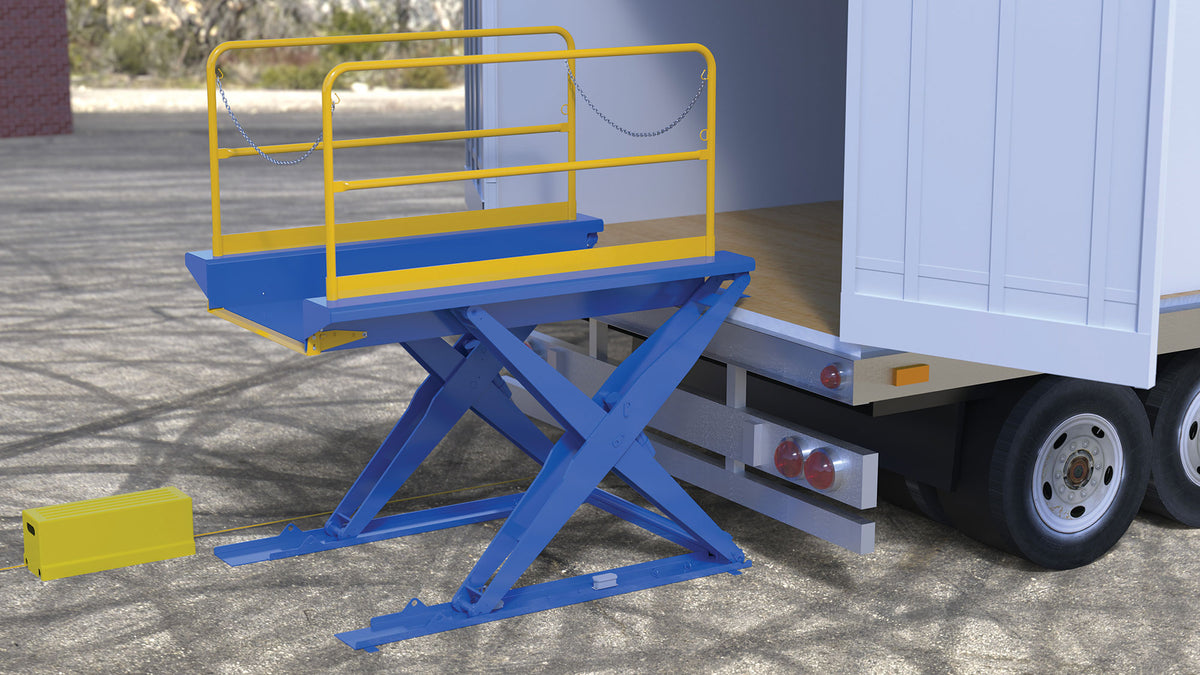 Mesas de tijera con elevación en tierra con pasamanos de Vestil Manufacturing Corp– – Ahora disponibles en MTN Shop US. - imagen 4