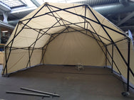 Konligo Fastival event structure with full white outside backdrop and membrane cover assembled indoors, now available on MTN SHOP US. - imagen 8