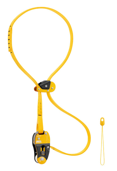Protector de fricción ajustable Petzl Eject amarillo y negro (Modelo: G001AA00)