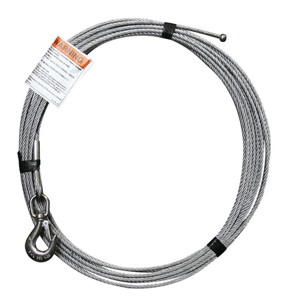 OZ Lifting Conjunto de cable de acero inoxidable/galvanizado de 1/4" con conector de extremo de bola y gancho giratorio con pestillo