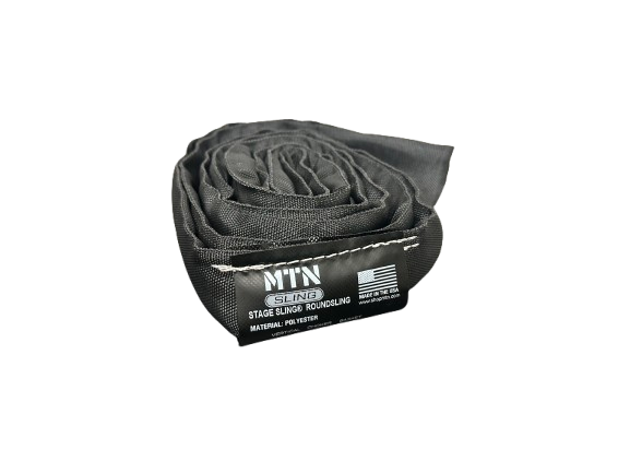 Eslingas redondas MTN: las eslingas MTN están diseñadas para adaptarse a entornos teatrales y funcionar de forma segura durante todas sus aplicaciones de elevación. A la venta en longitudes de 2', 3', 4', 6', 8' 9', 12'. Las mejores eslingas redondas para aparejos, livianas, certificadas por OSHA, color negro teatral. – Ahora disponible en MTN Shop US.