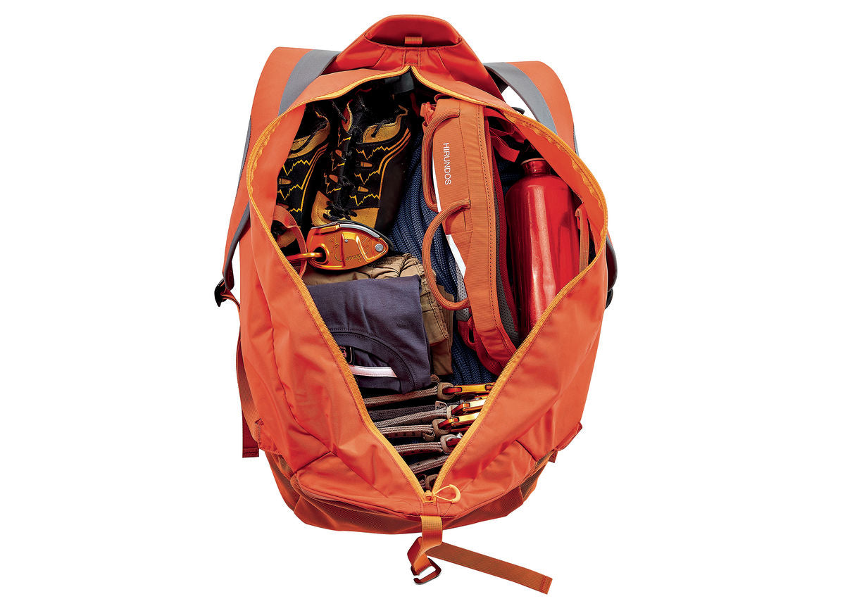 Petzl KLIFF Bolsa para cuerda 36 litros rojo naranja con herramientas y accesorios de escalada - imagen 3
