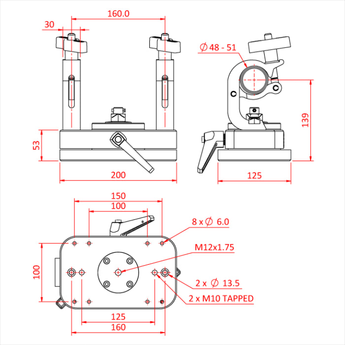 Soporte de riel Doughty Followspot - imagen 6
